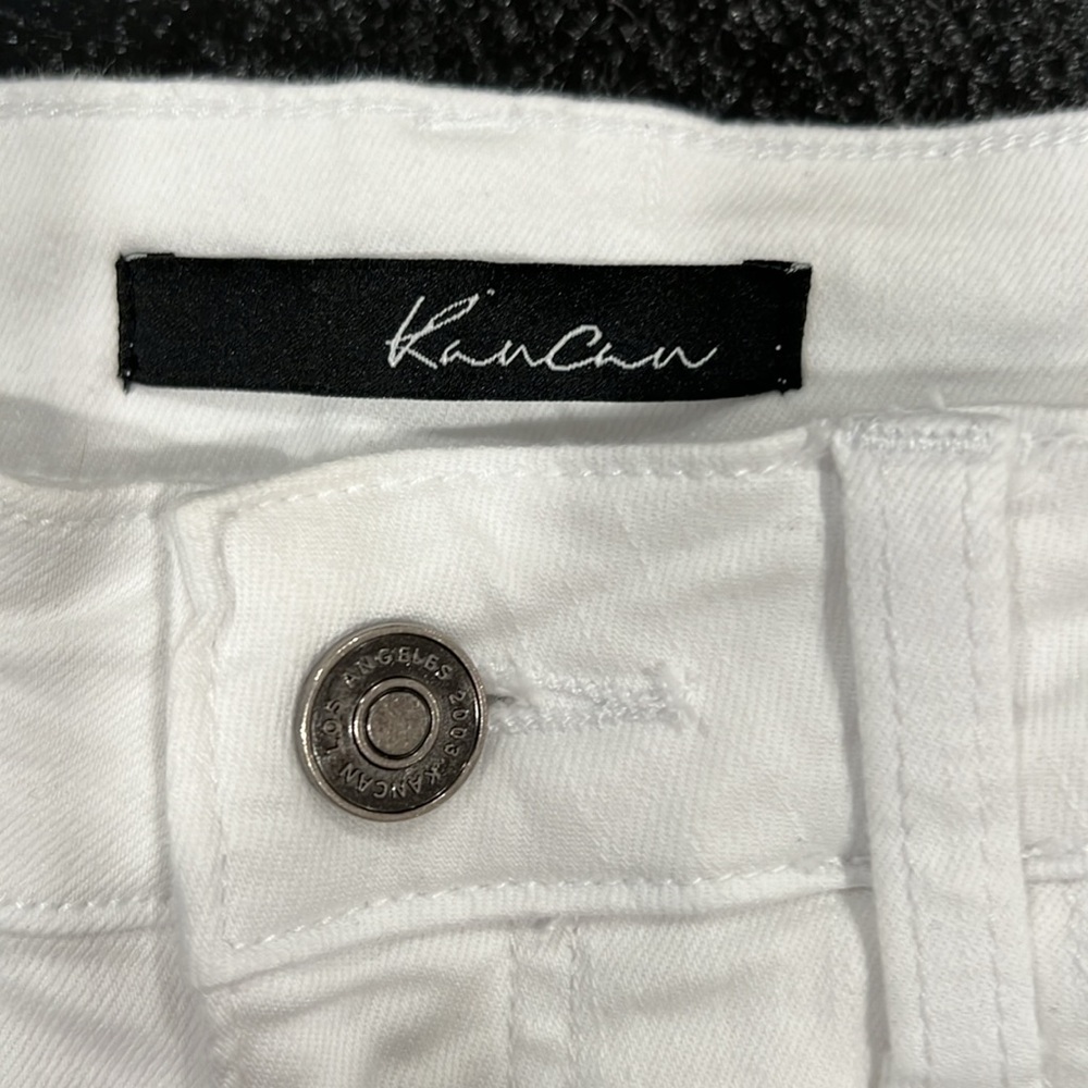 KanCan Brianna White Mid Rise Ankle Skinny Jeans Size 5/26 - Picture 9 of 11